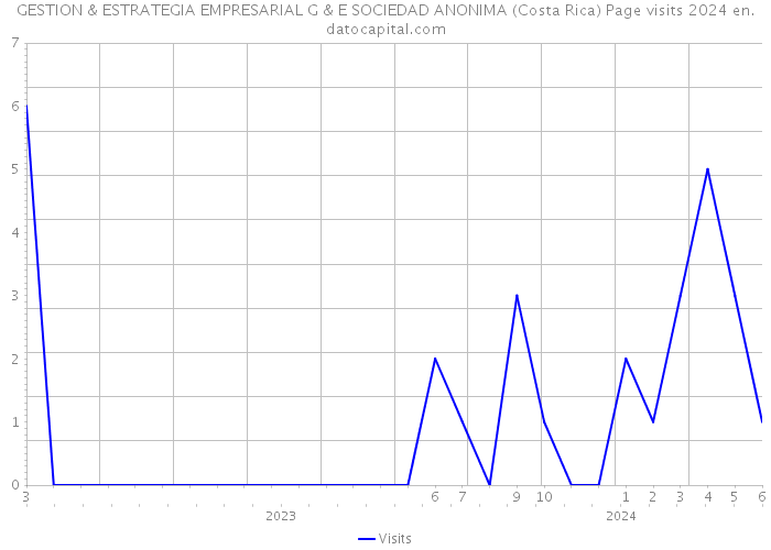 GESTION & ESTRATEGIA EMPRESARIAL G & E SOCIEDAD ANONIMA (Costa Rica) Page visits 2024 