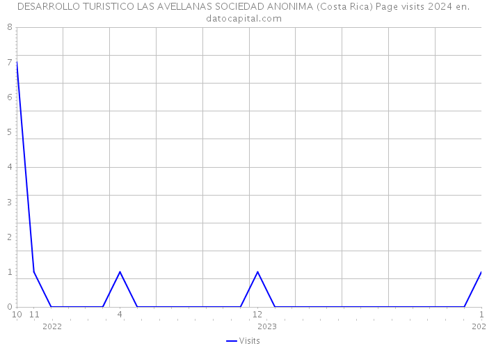 DESARROLLO TURISTICO LAS AVELLANAS SOCIEDAD ANONIMA (Costa Rica) Page visits 2024 