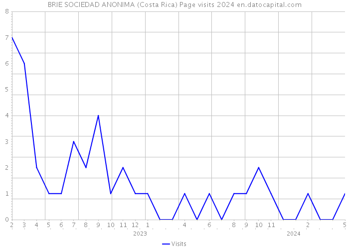 BRIE SOCIEDAD ANONIMA (Costa Rica) Page visits 2024 