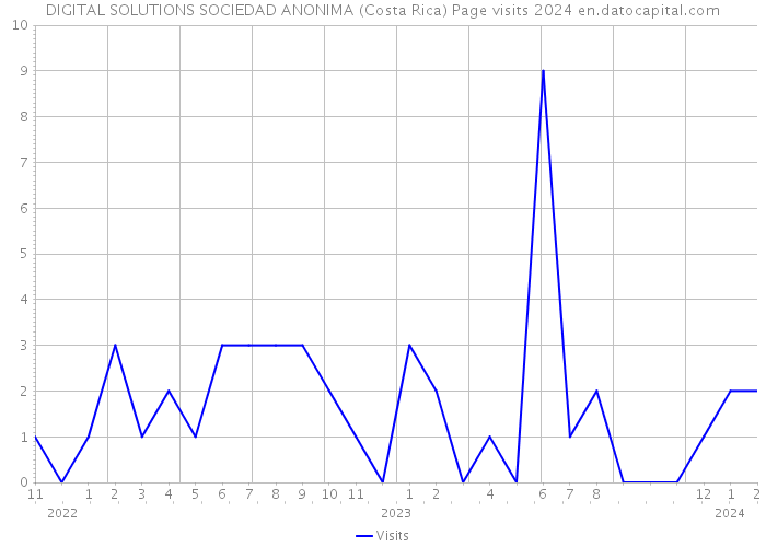 DIGITAL SOLUTIONS SOCIEDAD ANONIMA (Costa Rica) Page visits 2024 
