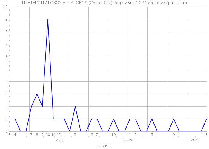 LIZETH VILLALOBOS VILLALOBOS (Costa Rica) Page visits 2024 