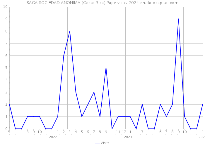 SAGA SOCIEDAD ANONIMA (Costa Rica) Page visits 2024 