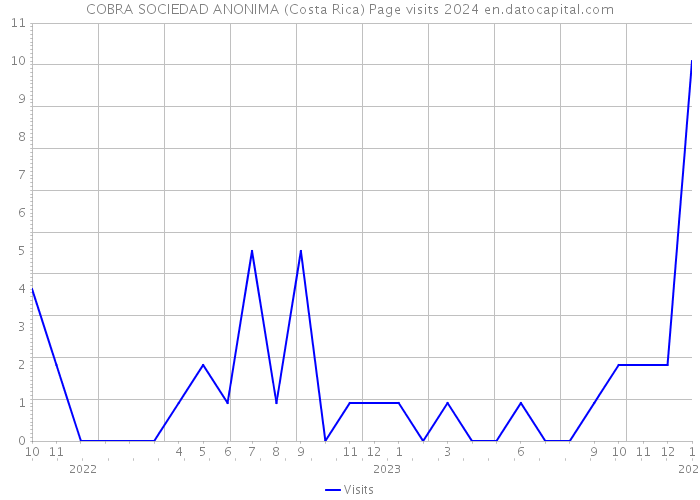 COBRA SOCIEDAD ANONIMA (Costa Rica) Page visits 2024 