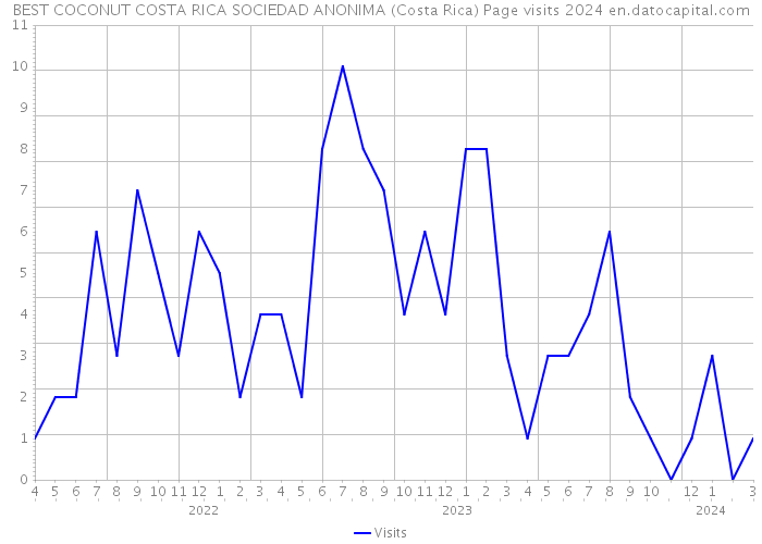 BEST COCONUT COSTA RICA SOCIEDAD ANONIMA (Costa Rica) Page visits 2024 