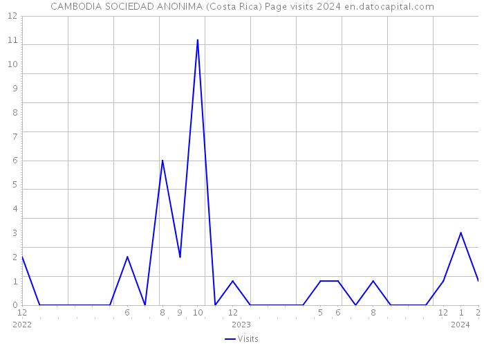 CAMBODIA SOCIEDAD ANONIMA (Costa Rica) Page visits 2024 