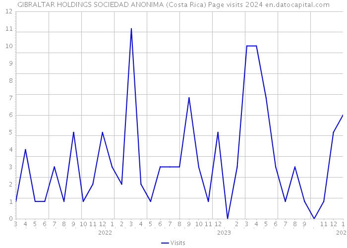 GIBRALTAR HOLDINGS SOCIEDAD ANONIMA (Costa Rica) Page visits 2024 