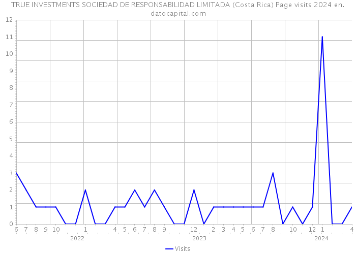 TRUE INVESTMENTS SOCIEDAD DE RESPONSABILIDAD LIMITADA (Costa Rica) Page visits 2024 