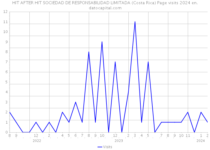 HIT AFTER HIT SOCIEDAD DE RESPONSABILIDAD LIMITADA (Costa Rica) Page visits 2024 