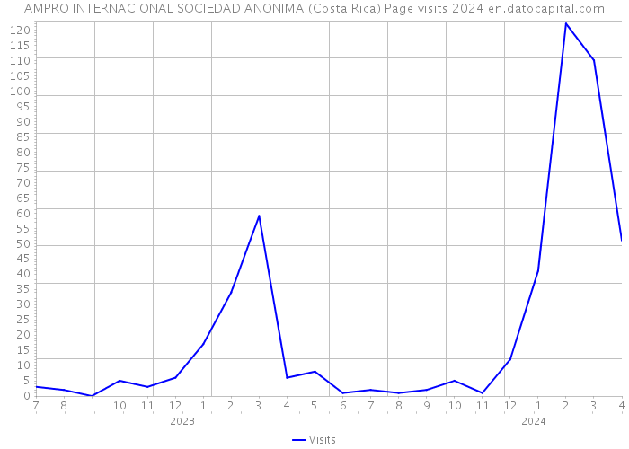 AMPRO INTERNACIONAL SOCIEDAD ANONIMA (Costa Rica) Page visits 2024 
