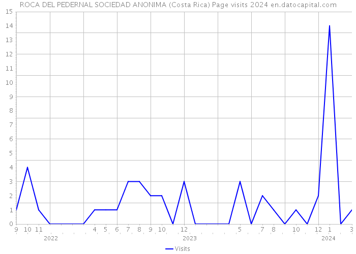 ROCA DEL PEDERNAL SOCIEDAD ANONIMA (Costa Rica) Page visits 2024 