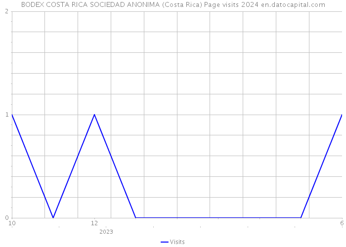 BODEX COSTA RICA SOCIEDAD ANONIMA (Costa Rica) Page visits 2024 