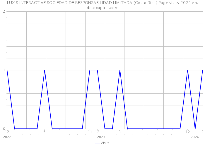 LUXIS INTERACTIVE SOCIEDAD DE RESPONSABILIDAD LIMITADA (Costa Rica) Page visits 2024 