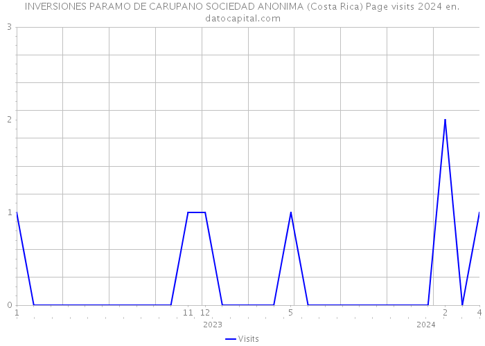 INVERSIONES PARAMO DE CARUPANO SOCIEDAD ANONIMA (Costa Rica) Page visits 2024 