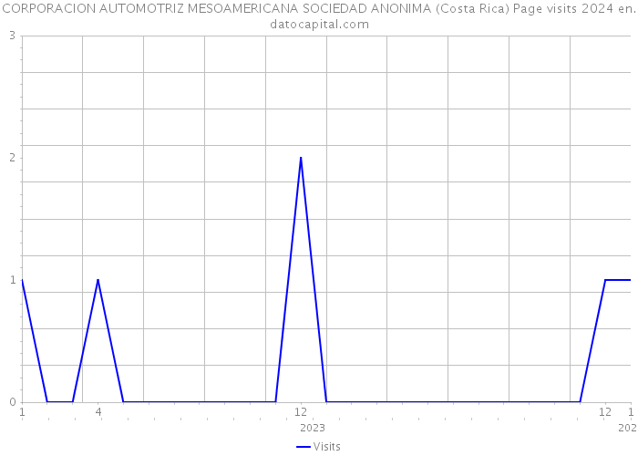 CORPORACION AUTOMOTRIZ MESOAMERICANA SOCIEDAD ANONIMA (Costa Rica) Page visits 2024 
