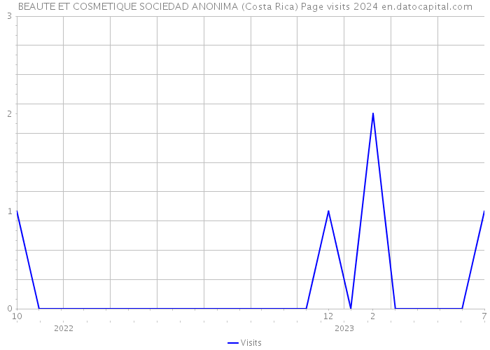 BEAUTE ET COSMETIQUE SOCIEDAD ANONIMA (Costa Rica) Page visits 2024 