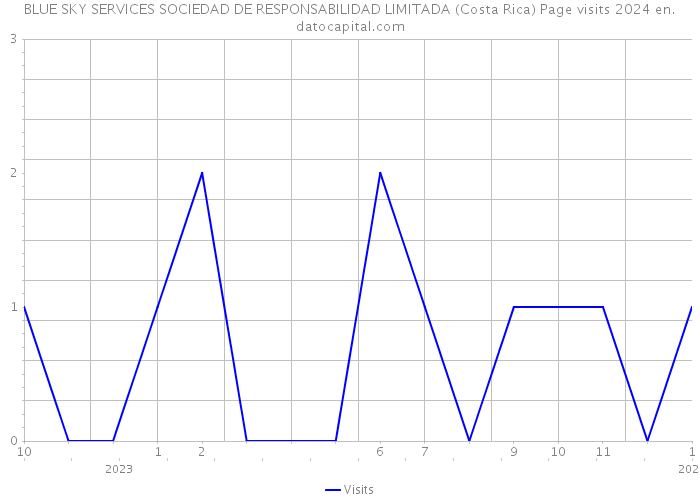 BLUE SKY SERVICES SOCIEDAD DE RESPONSABILIDAD LIMITADA (Costa Rica) Page visits 2024 