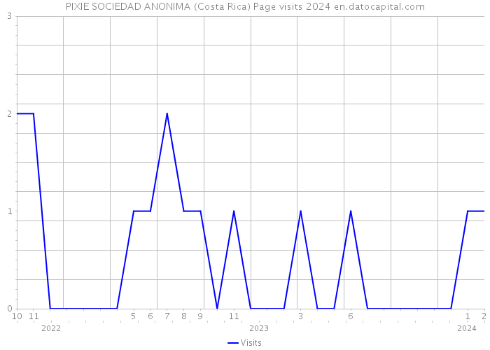 PIXIE SOCIEDAD ANONIMA (Costa Rica) Page visits 2024 
