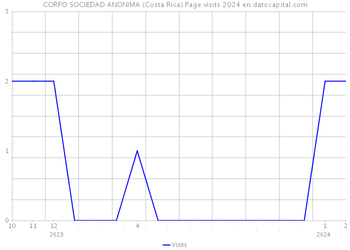 CORPO SOCIEDAD ANONIMA (Costa Rica) Page visits 2024 