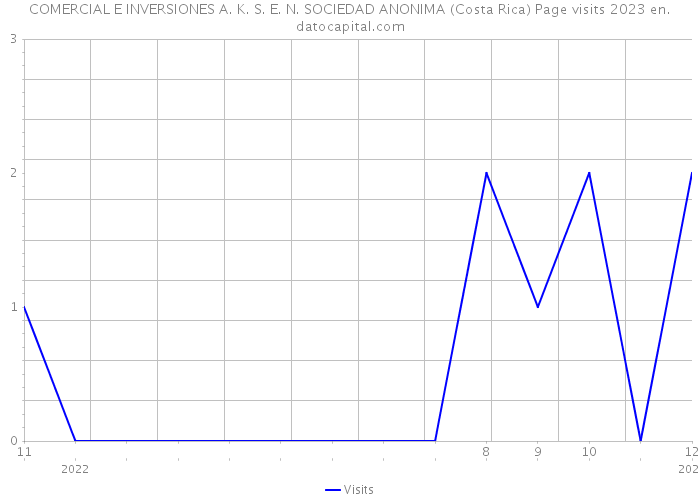 COMERCIAL E INVERSIONES A. K. S. E. N. SOCIEDAD ANONIMA (Costa Rica) Page visits 2023 