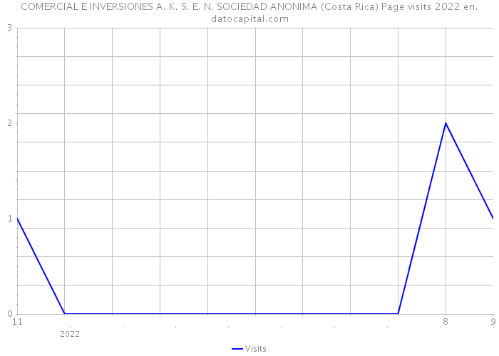 COMERCIAL E INVERSIONES A. K. S. E. N. SOCIEDAD ANONIMA (Costa Rica) Page visits 2022 