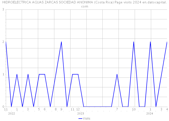 HIDROELECTRICA AGUAS ZARCAS SOCIEDAD ANONIMA (Costa Rica) Page visits 2024 