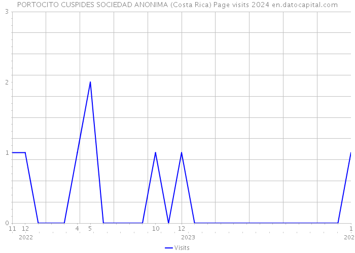 PORTOCITO CUSPIDES SOCIEDAD ANONIMA (Costa Rica) Page visits 2024 