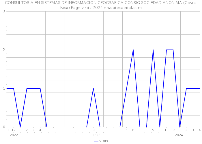 CONSULTORIA EN SISTEMAS DE INFORMACION GEOGRAFICA CONSIG SOCIEDAD ANONIMA (Costa Rica) Page visits 2024 