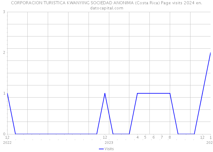CORPORACION TURISTICA KWANYING SOCIEDAD ANONIMA (Costa Rica) Page visits 2024 
