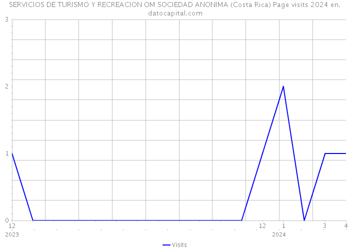 SERVICIOS DE TURISMO Y RECREACION OM SOCIEDAD ANONIMA (Costa Rica) Page visits 2024 
