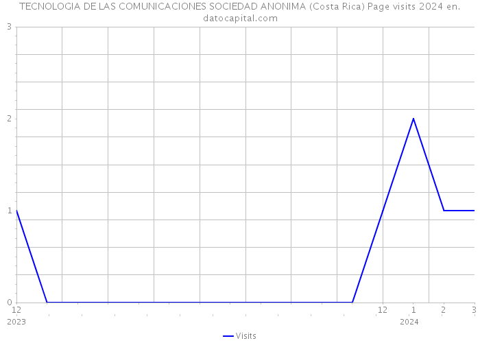 TECNOLOGIA DE LAS COMUNICACIONES SOCIEDAD ANONIMA (Costa Rica) Page visits 2024 
