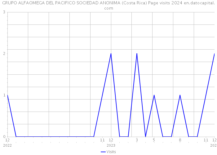 GRUPO ALFAOMEGA DEL PACIFICO SOCIEDAD ANONIMA (Costa Rica) Page visits 2024 
