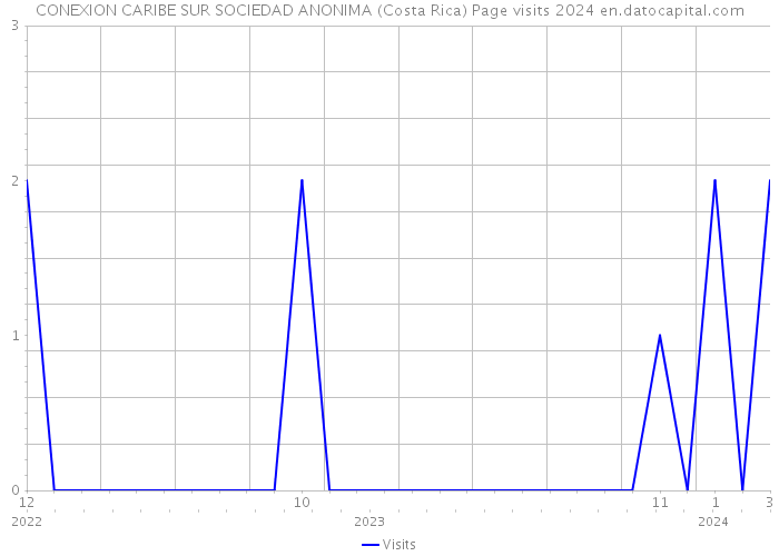 CONEXION CARIBE SUR SOCIEDAD ANONIMA (Costa Rica) Page visits 2024 