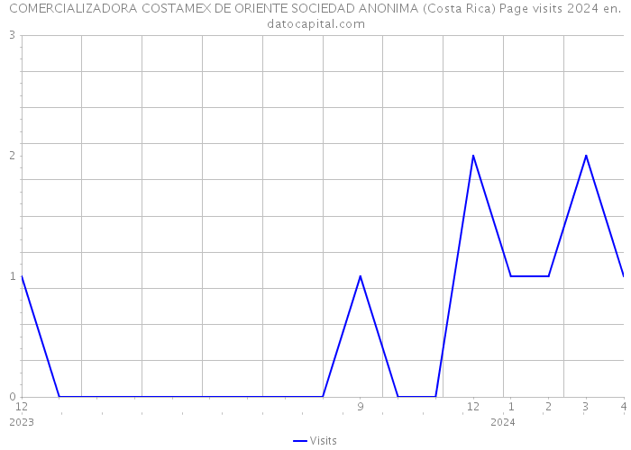 COMERCIALIZADORA COSTAMEX DE ORIENTE SOCIEDAD ANONIMA (Costa Rica) Page visits 2024 