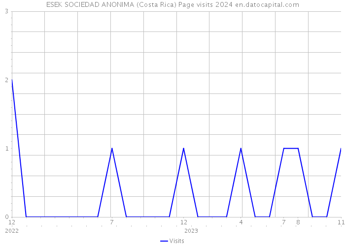 ESEK SOCIEDAD ANONIMA (Costa Rica) Page visits 2024 