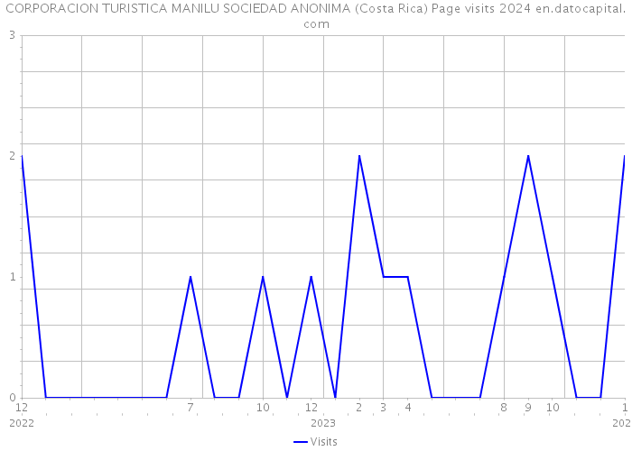CORPORACION TURISTICA MANILU SOCIEDAD ANONIMA (Costa Rica) Page visits 2024 