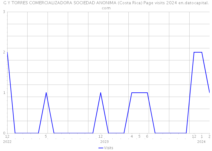 G Y TORRES COMERCIALIZADORA SOCIEDAD ANONIMA (Costa Rica) Page visits 2024 