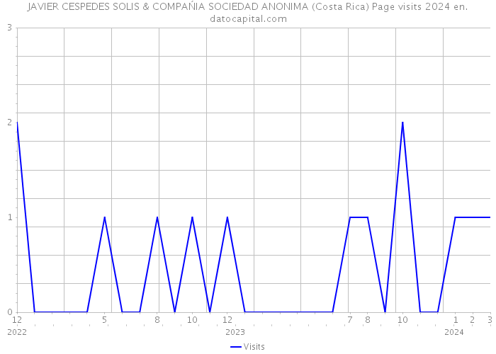 JAVIER CESPEDES SOLIS & COMPAŃIA SOCIEDAD ANONIMA (Costa Rica) Page visits 2024 