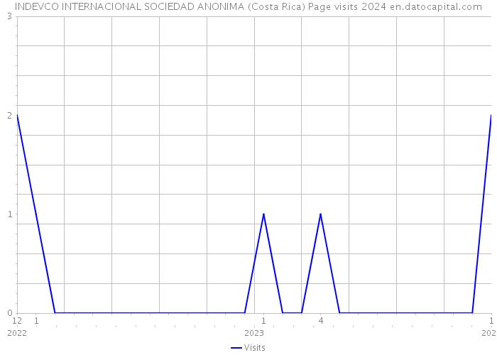 INDEVCO INTERNACIONAL SOCIEDAD ANONIMA (Costa Rica) Page visits 2024 