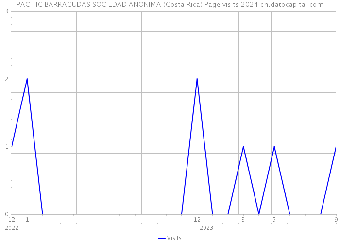 PACIFIC BARRACUDAS SOCIEDAD ANONIMA (Costa Rica) Page visits 2024 