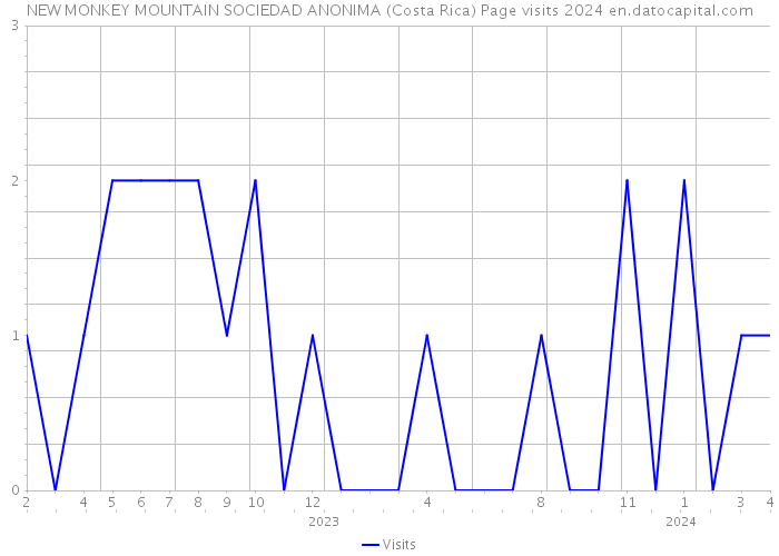 NEW MONKEY MOUNTAIN SOCIEDAD ANONIMA (Costa Rica) Page visits 2024 