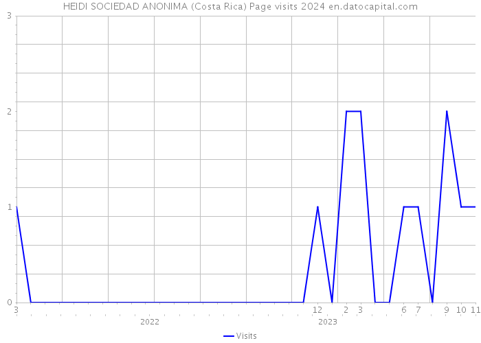 HEIDI SOCIEDAD ANONIMA (Costa Rica) Page visits 2024 