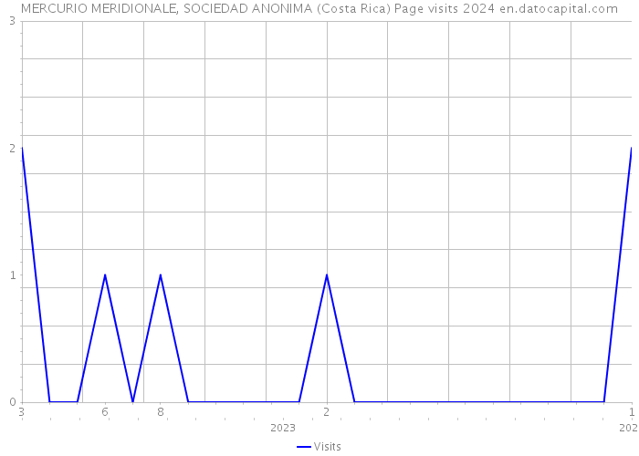 MERCURIO MERIDIONALE, SOCIEDAD ANONIMA (Costa Rica) Page visits 2024 