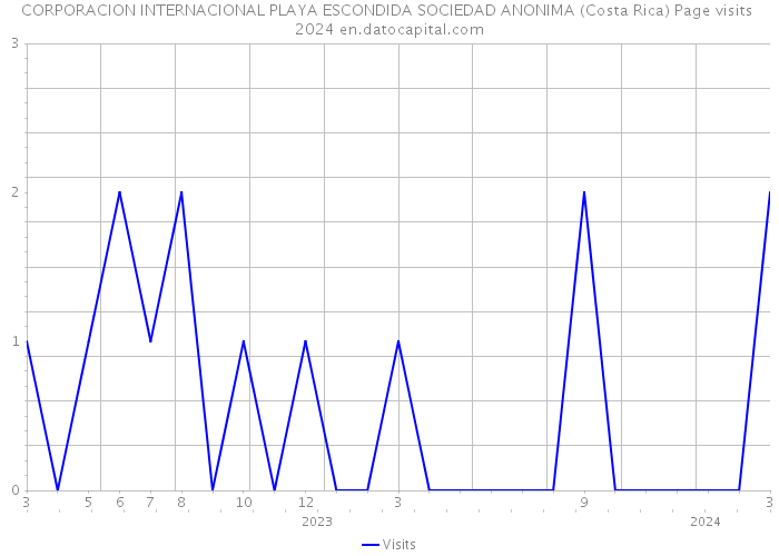 CORPORACION INTERNACIONAL PLAYA ESCONDIDA SOCIEDAD ANONIMA (Costa Rica) Page visits 2024 