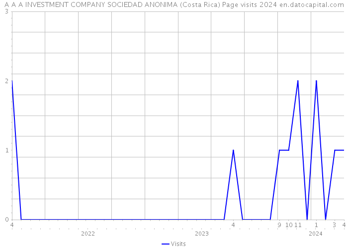 A A A INVESTMENT COMPANY SOCIEDAD ANONIMA (Costa Rica) Page visits 2024 