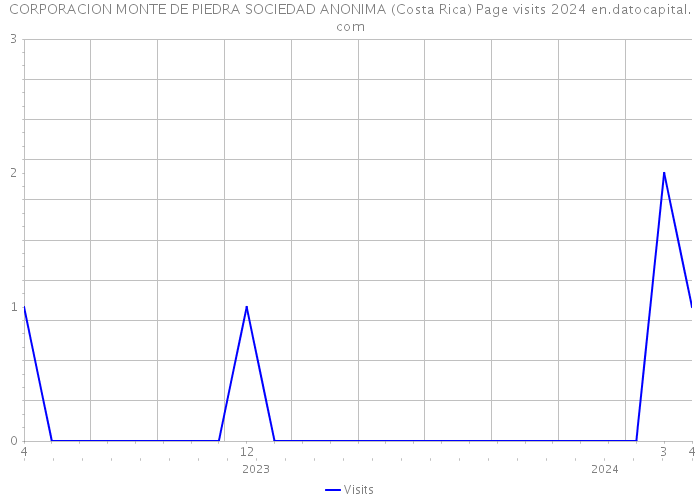 CORPORACION MONTE DE PIEDRA SOCIEDAD ANONIMA (Costa Rica) Page visits 2024 