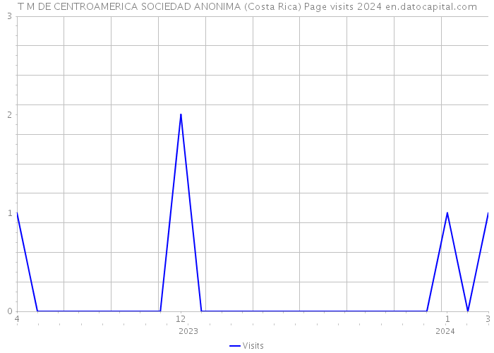 T M DE CENTROAMERICA SOCIEDAD ANONIMA (Costa Rica) Page visits 2024 