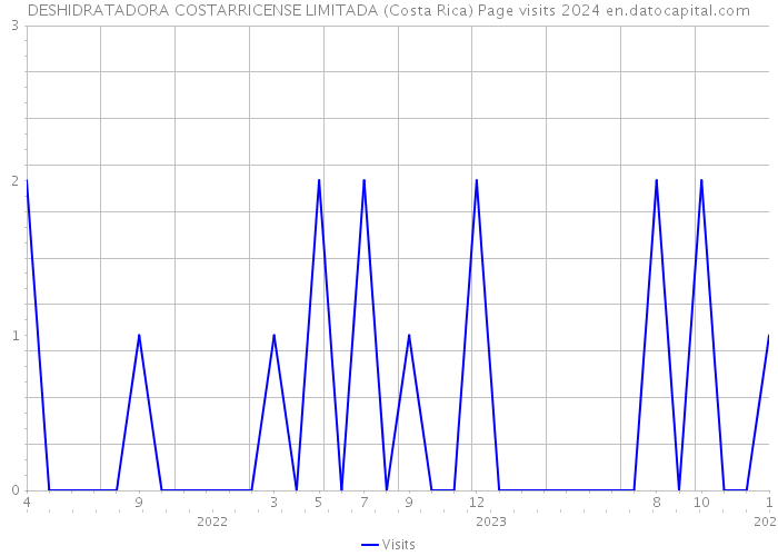 DESHIDRATADORA COSTARRICENSE LIMITADA (Costa Rica) Page visits 2024 