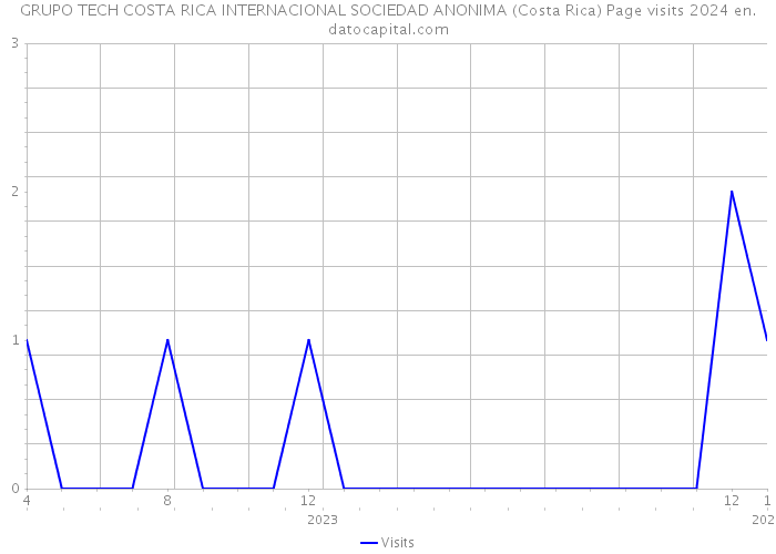 GRUPO TECH COSTA RICA INTERNACIONAL SOCIEDAD ANONIMA (Costa Rica) Page visits 2024 