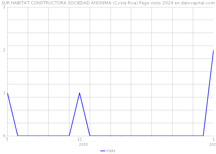 SUR HABITAT CONSTRUCTORA SOCIEDAD ANONIMA (Costa Rica) Page visits 2024 