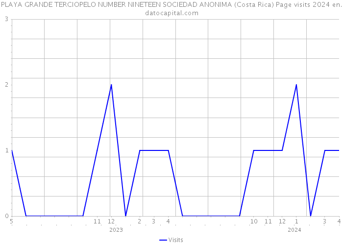 PLAYA GRANDE TERCIOPELO NUMBER NINETEEN SOCIEDAD ANONIMA (Costa Rica) Page visits 2024 